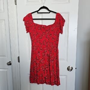 Xhilaration Red Floral Mini Dress